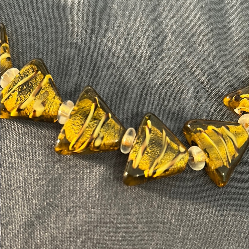 Glass Triangular Bead Necklace - Picture 9 of 9